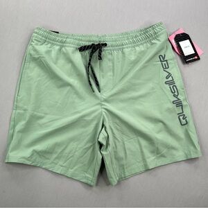 QUIKSILVER MENS WIND LOGO VOLLEY LINED SWIM SHORTS